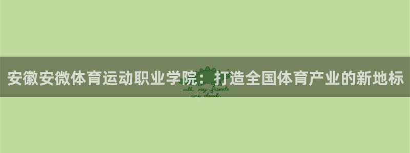 杏悦2体育官网：安徽安微体育运动职业学院：打造全国体育产业的新地标