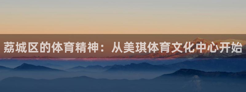 杏悦22平台登录：荔城区的体育精神：从美琪体育文化中心开始